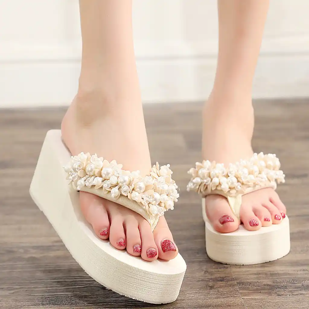 girls white wedges