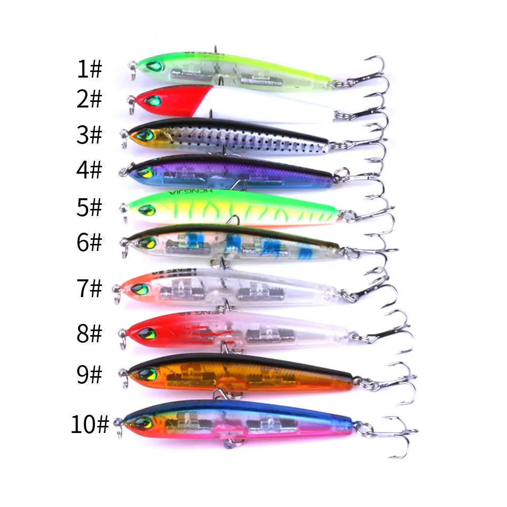 30pcs 8.5g 70mm Fishing Lures Slow Sinking Pencil Lure isca Artificial Bait Rock Fishing Hard Bait wobblers pesca Fishing Tackle