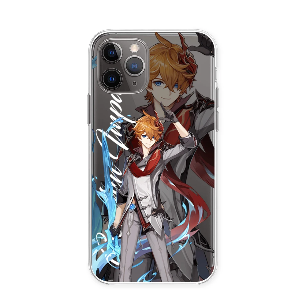 Hot Genshin Impact Transparent Mobile Phone Case For IPhone 13 12 11 Pro Max Xs X Xr 7 8 Plus Personality DIY Desin Clear Cover