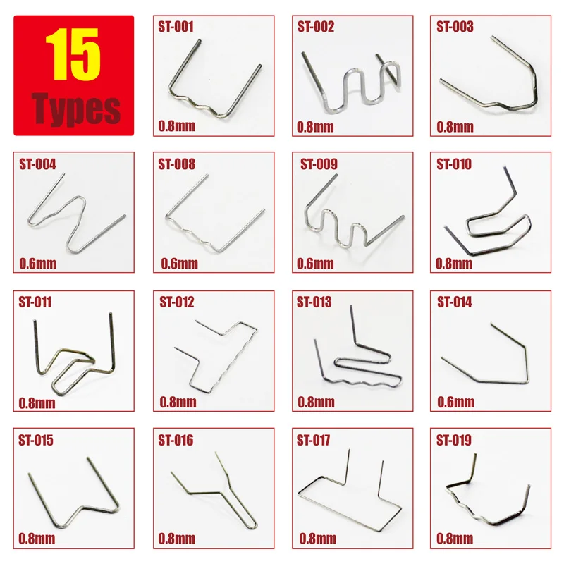 

1500pcs Hot stapler plastic welding repair staples for car bumper
