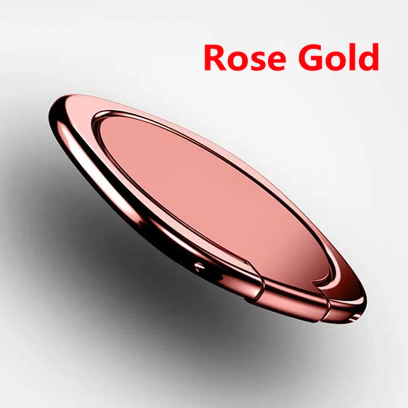 Rose Gold Jcase универсальный держатель кольца для телефона 360 Градусов Подставка для samsung Xiaomi iPhone X 7 6 55 5s plus смартфон планшет Обычная bague - Цвет: Rose Gold