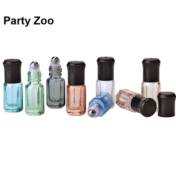 

500 X 3ml Colorful Octagon Roll On Bottle Small Portable Perfume Essential Oil Container Jar Wholesale
