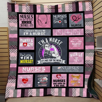 

3D Nurse Quilt Digital Printed Cartoon Bedspread Summer Quilted Blanket Bed Spreads Quilting For Home Bed King Queen Size
