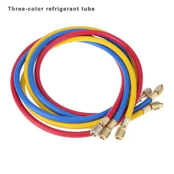 

0.9m Fluorine Tube Automotive Air Conditioning Three-color Refrigerant Recharge Kit Air Conditioner Accessory