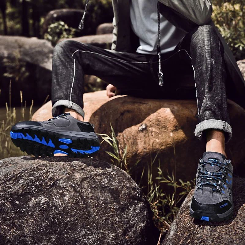 Водонепроницаемый Мужская обувь для походов осень-зима альпинистские ботинки с высоким берцем горный туризм Охота обувь кроссовки резиновая унисекс