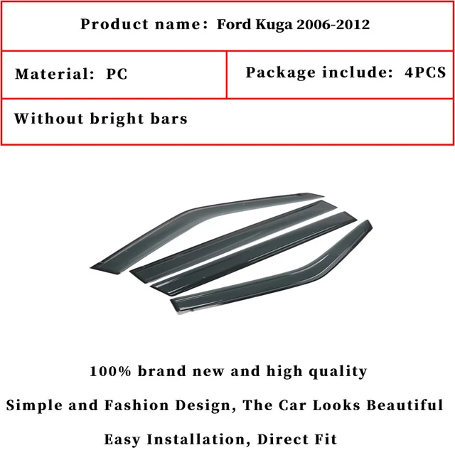Pare-pluie Pour Ford Kuga 2006 – 2012, Accessoires Pour Pare-brise