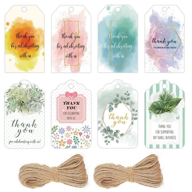 50PCS Thank You Tags For Supporting My Small Business Thank You For  Celebrating With Us Hang