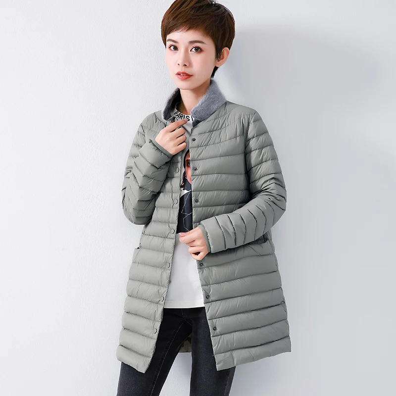 winter and autumn women down coat jackets - Цвет: green