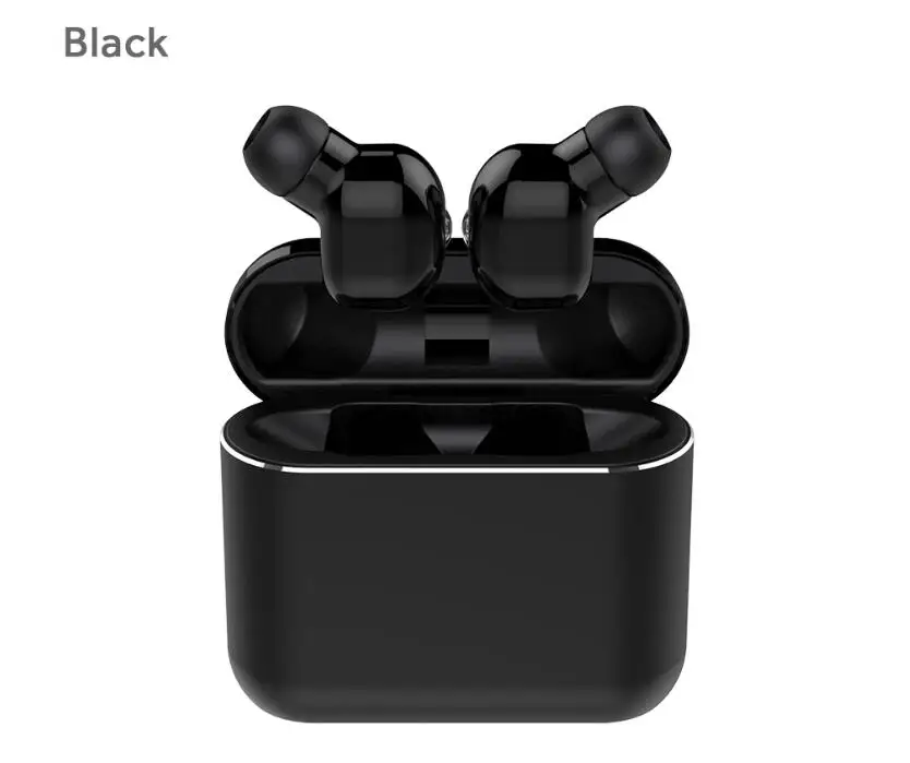 Black M2T TWS мини беспроводные Bluetooth наушники 5,0 спортивные стерео наушники с микрофоном для samsung iPhone huawei аксессуары - Цвет: Black