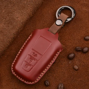 

Leather 2/3 Buttons Car key case keyfob For Toyota Camry CHR Prius Corolla Aygo RAV4 Prado 2017 2018 Key Bag