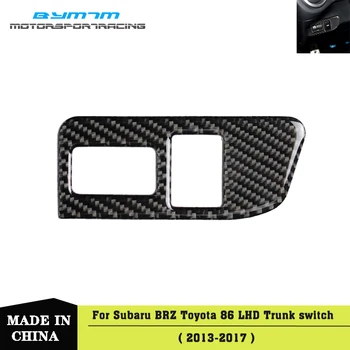 

Real Carbon fiber Trunk switch sticker interior Car accessories LHD For TOYOTA 86 Subaru BRZ 13-17