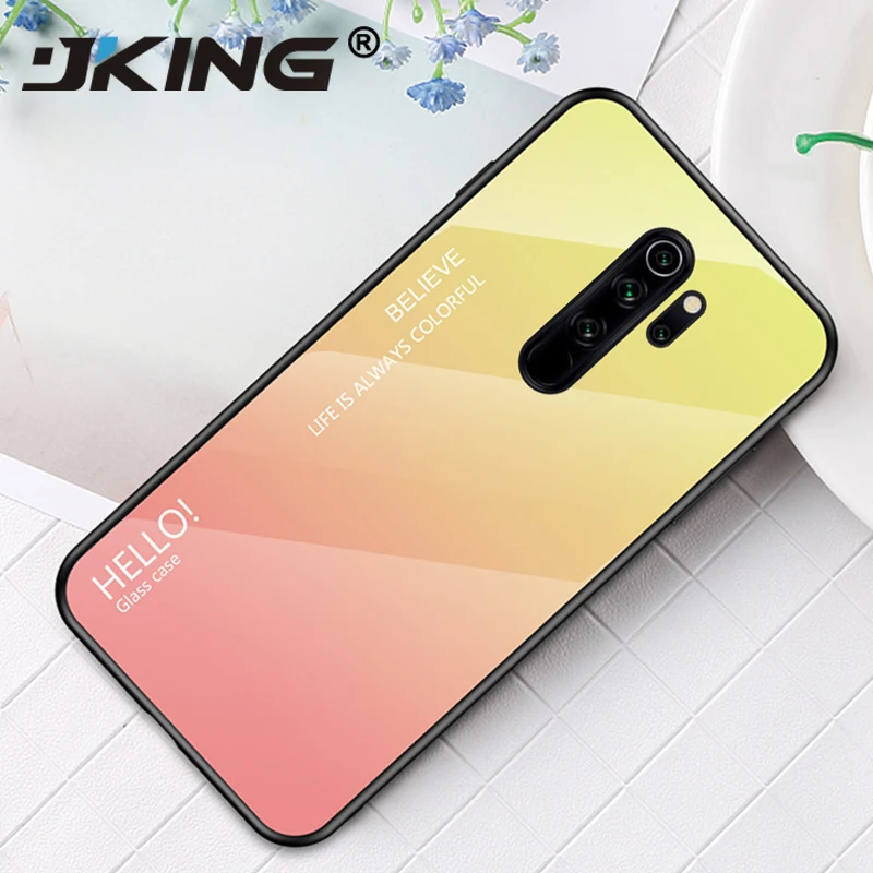 Для Xiaomi Redmi Note 8 Pro Чехол из закаленного стекла роскошный градиентный Мягкий