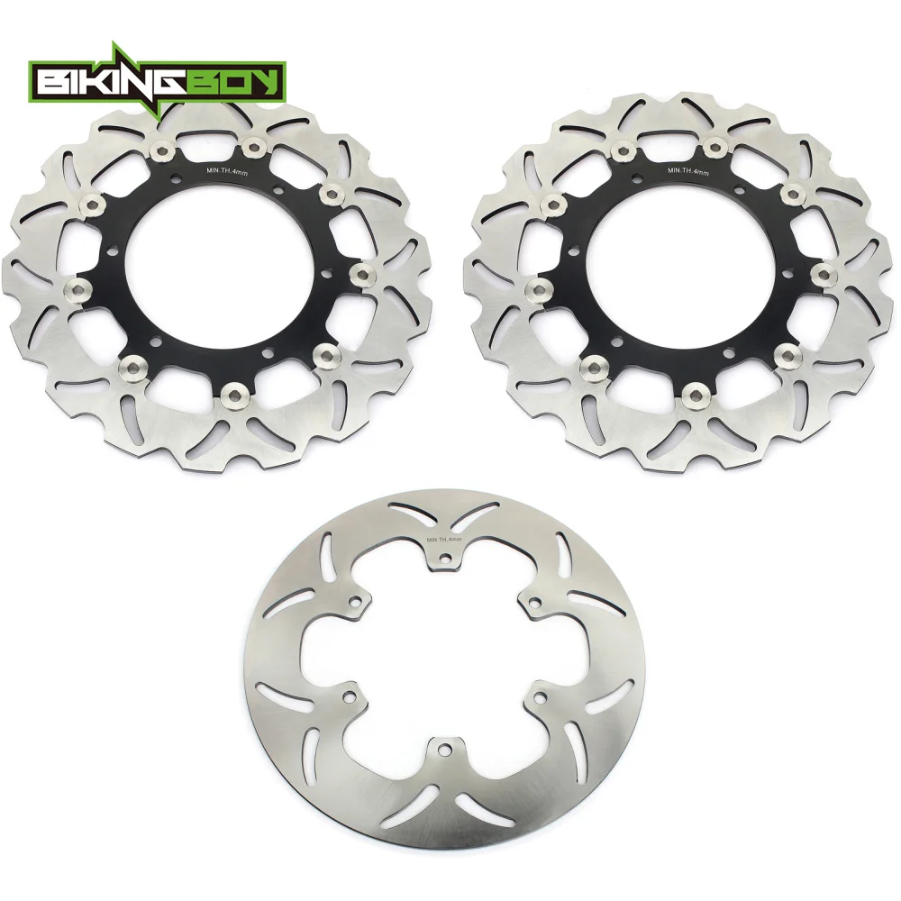 BIKINGBOY для Yamaha TTR 1300 2001 2002 2003 VMX 1200 V-Max 1993-2007 КРУГЛЫЙ волнистые плавающей спереди и сзади тормозные диски роторы