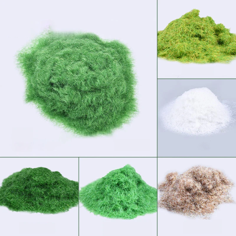 Light green 30g 30 г шесть цветов Трава порошок флок клей нейлон трава порошок DIY Модель строительный материал - Цвет: Light green 30g