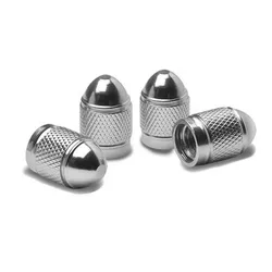 4Pcs Dustproof Valve Stem Caps for Bikes, Motorcycles, and Cars - Stylish Tire Accessories (Silver)