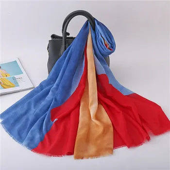 

Linen printed scarf national wind hit color printing long scarf multi-function Muslim headscarf