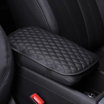 

Leather Car Armrests Cover Pad Trim Cover Center Console Box Accessories