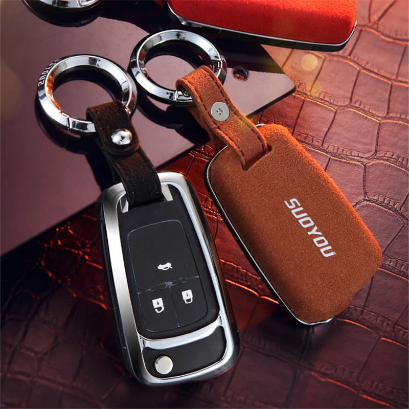 Замшевый кожаный цинковый сплав автомобильный ключ защитный кожух 2/3/4/кнопки для Buick для Vauxhall, Opel Insignia Astra J Zafira C2