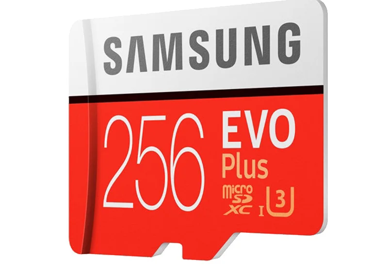 Карта памяти SAMSUNG EVO PLUS 256 ГБ Высокое Скорость 100 МБ/с. Micro SD класса 10 U3 TF карты UHS-I 128G 64 Гб оперативной памяти, 32 Гб встроенной памяти Micro SD карты