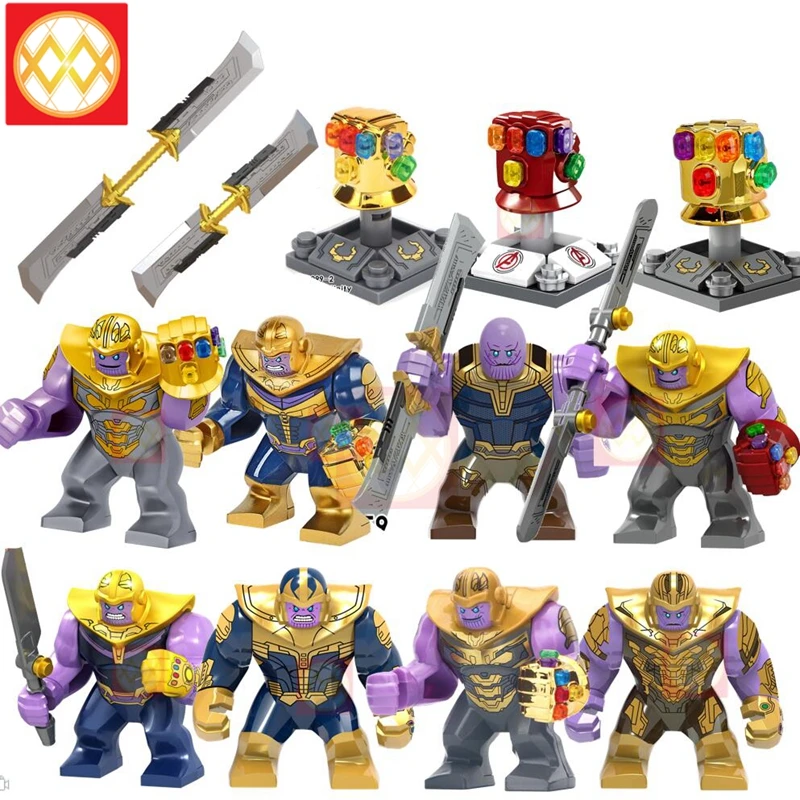 

Big Thanos Double-edged sword Model Infinity Gauntlet Glove Infinity Stones Building Blocks Bricks Marvel Avengers Endgame Toys