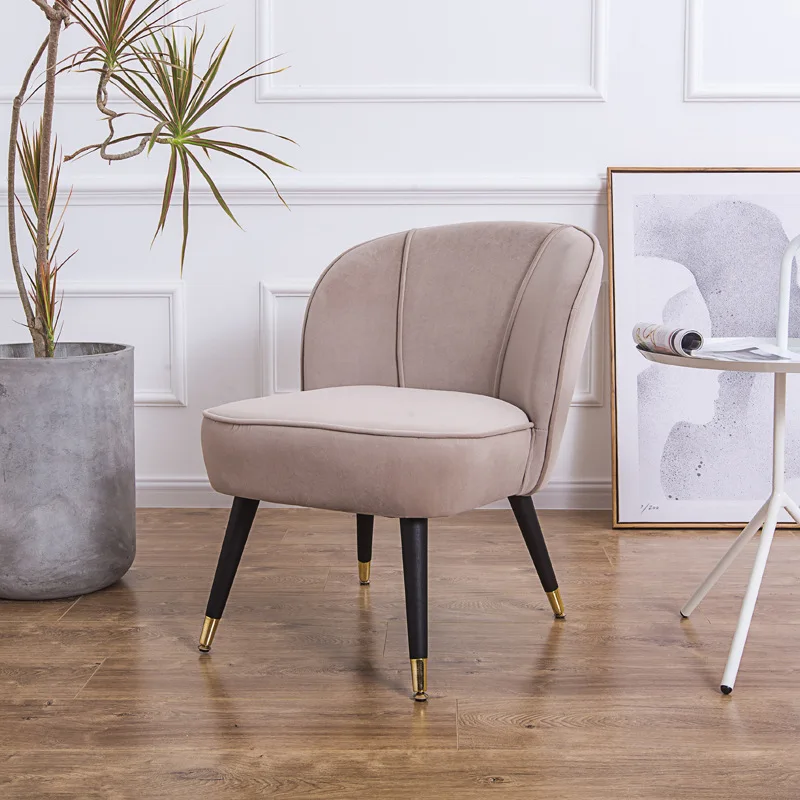 

2019 NEW Nordic Cloth Art Single Sofa Small Family Modern Simple Cafe Net Red Single Sofa Chair Manufacturer Direct Sales Couch