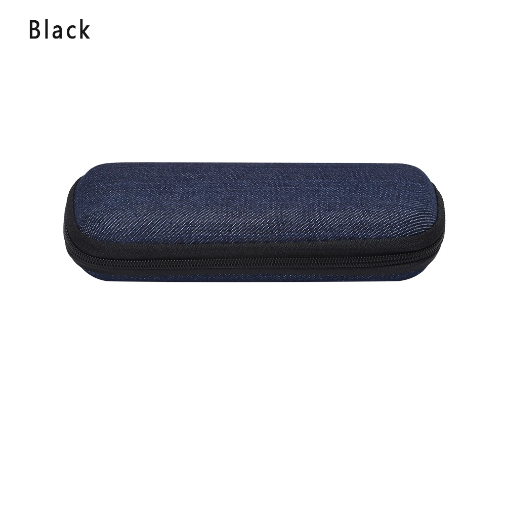 1 шт. модный портативный винтажный Чехол для очков, жесткий металлический футляр для очков, роскошный держатель для очков высокого класса, футляр для солнечных очков для путешествий - Цвет: black