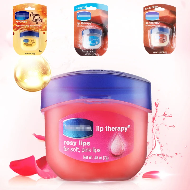 

Vaseline Therapy Lip Balm Jelly Petroleum Lip Care Moisturizing Rich Hand Makeup Set Natural Plant Baby Lipstick Rose Flavor