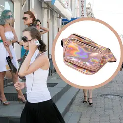 ABZC-Женская Голограмма лазерная поясная сумка модная блестящая неоновая поясная сумка панк Светоотражающая поясная Дорожная сумка Кошелек
