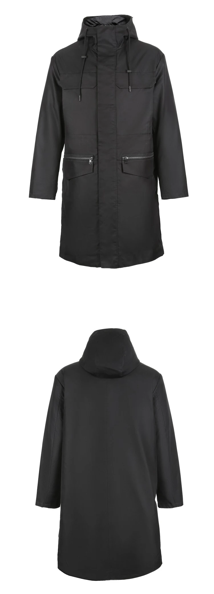 JackJones Мужская парка с капюшоном пальто Длинная стеганая куртка Тренч пальто мужская одежда 218409507