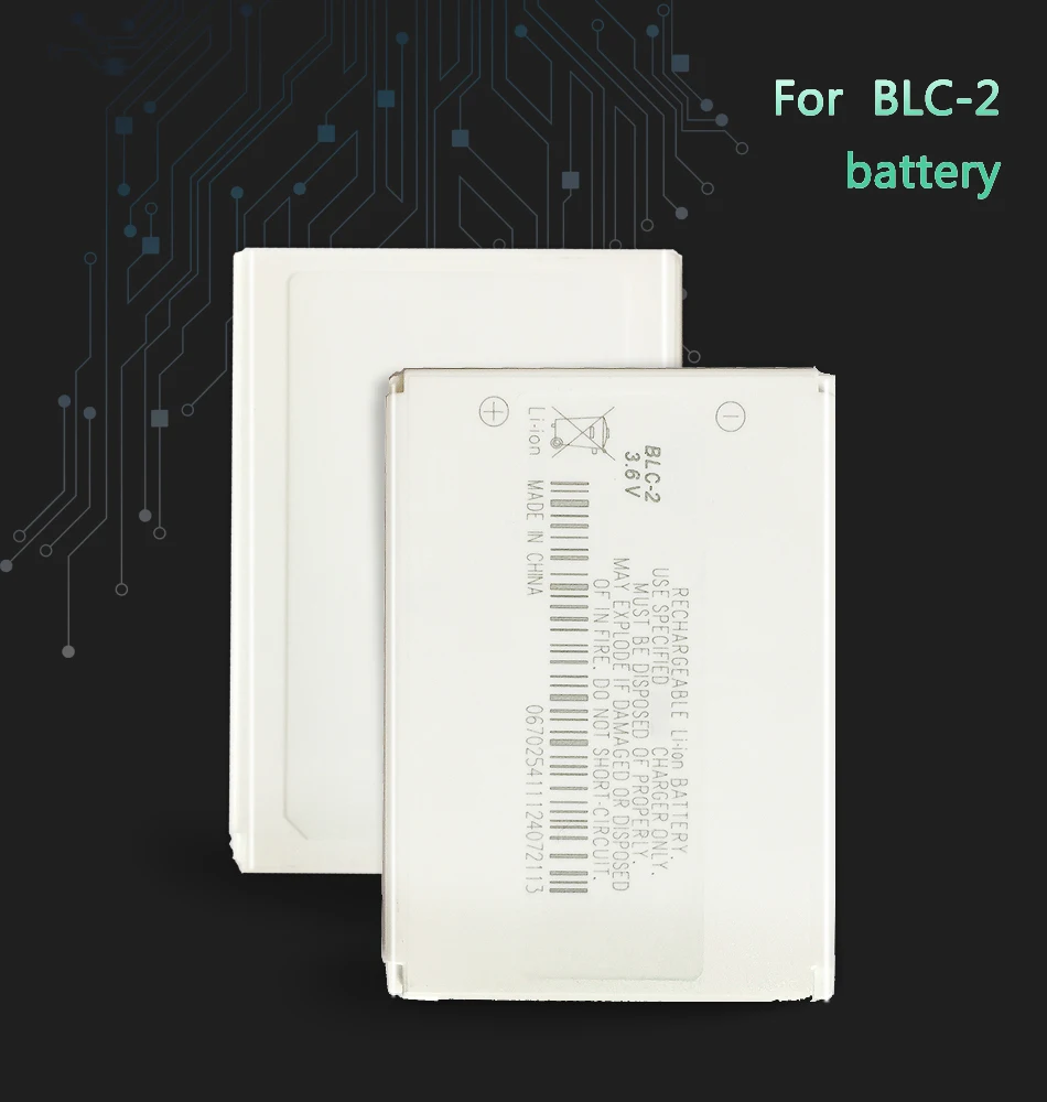 BLC-2 Батарея для Nokia 3310 3330 3410 3510 5510 3530 3335 3686 3685 3589 3315 3350 Перезаряжаемые литий-ионный полимерный аккумулятор Батарея