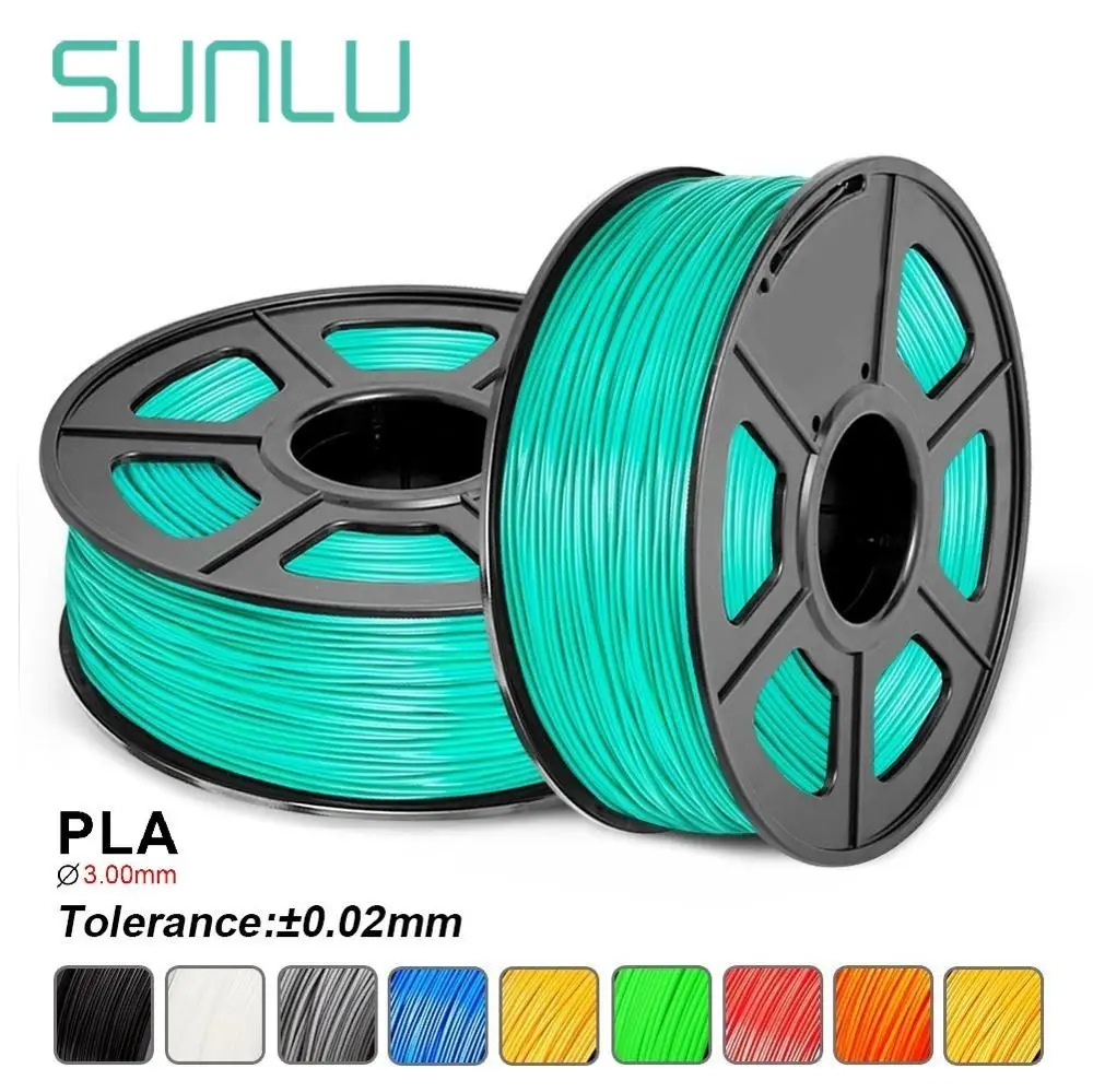 SUNLU 3D PLA нить для принтера FDM печать DIY ремесло и работа 3,0 мм расходные 2.2LBS с катушкой в рулоне упаковка коробки