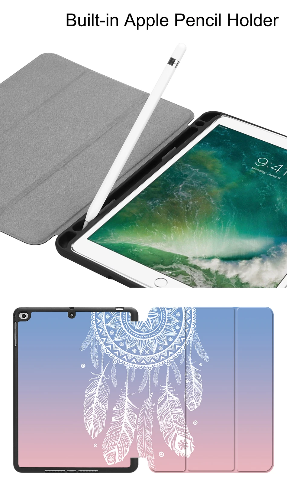 MTT для iPad Air 1 Air 2, чехол для планшета, мягкая задняя часть из искусственной кожи, откидная подставка, Чехол для iPad 9,7 дюймов с карандашом, чехол