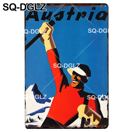 [SQ-DGLZ] Аляска, городская доска, металлическая вывеска, винтажная Жестяная Табличка для домашнего декора, Настенная Наклейка для паба, кафе, украшение, постер - Цвет: 1504