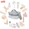 Children Toys Girls Pretend Play Kid Make Up Beautiful Makeup Set Hairdressing Simulation Wooden Toy For Girls Dressing Cosmetic 1