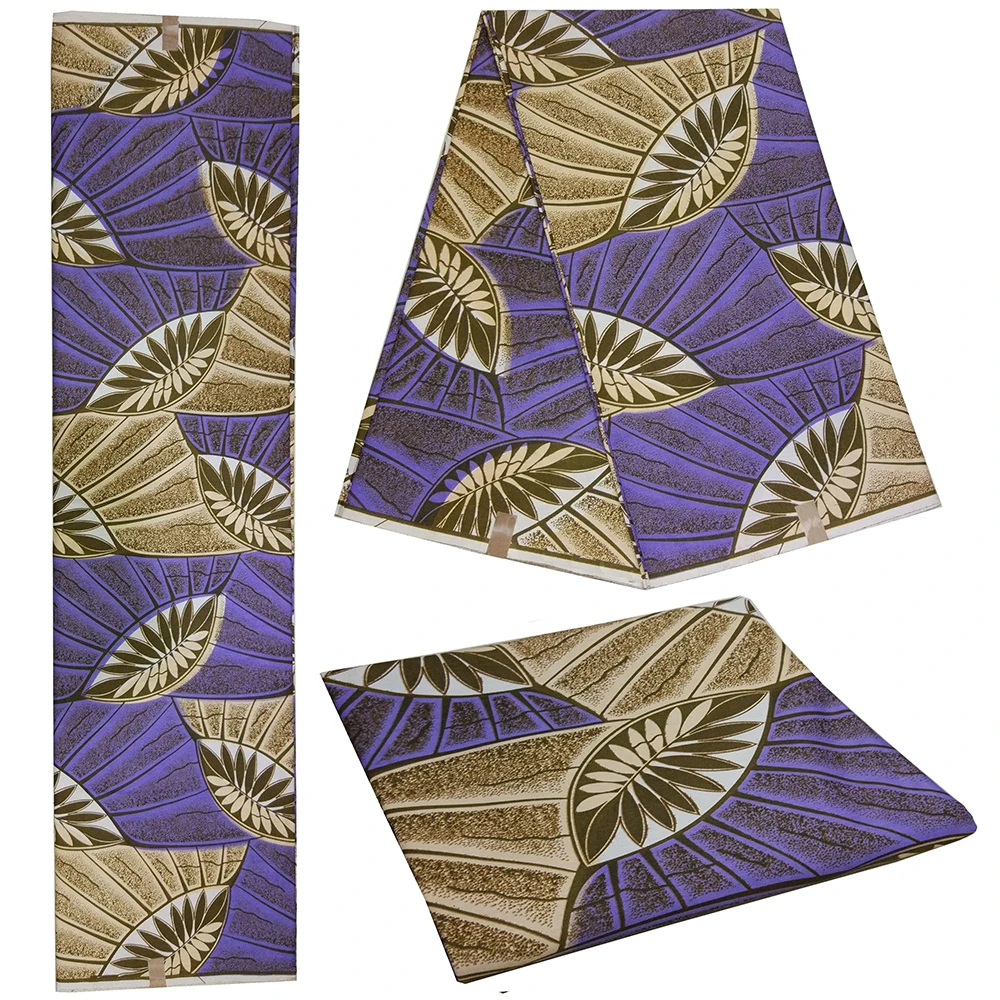 African Ankara Pagne Veritable Dutch Wax Print Fabric African Guaranteed Dutch Wax Elegant Fabric For Women Dress 6 Yards\Lot