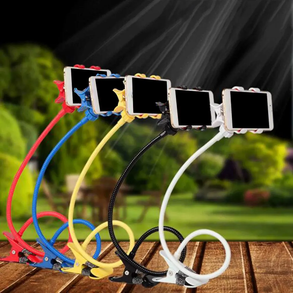 

Long Lazy Arm Phone Stand Holder 360 Degree Flexible Bed Desk Mobile Phone Stand Table Clip Bracket Mount For iPhone 8 7 6S