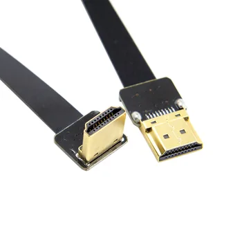 

0.2M FPV HDMI Male 90 Degree Down Angled to HDMI Male HDTV FPC Flat Cable for Multicopter Aerial Photography