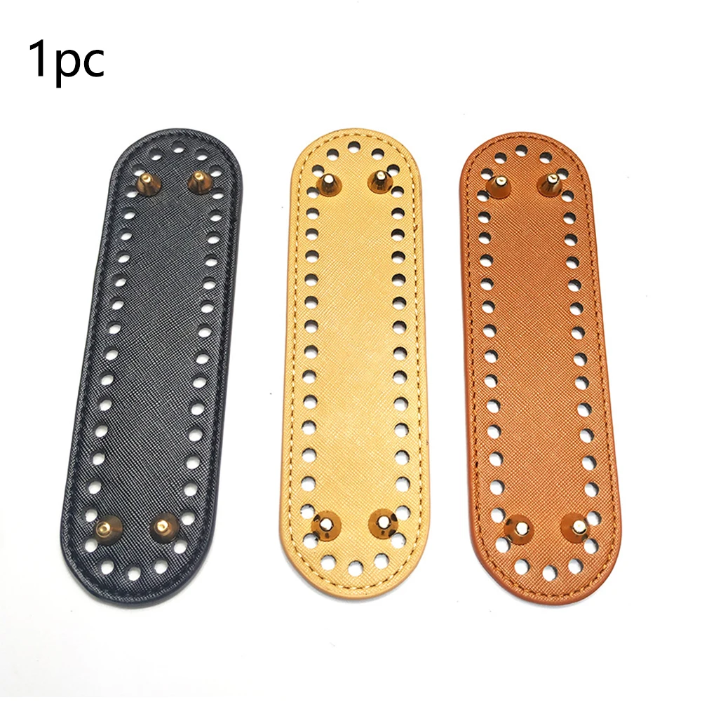 

Handmade Oval Women Pad With Holes Handbag Craft Bag Bottom DIY Knitting Accessories Replacement Crochet PU Leather Long