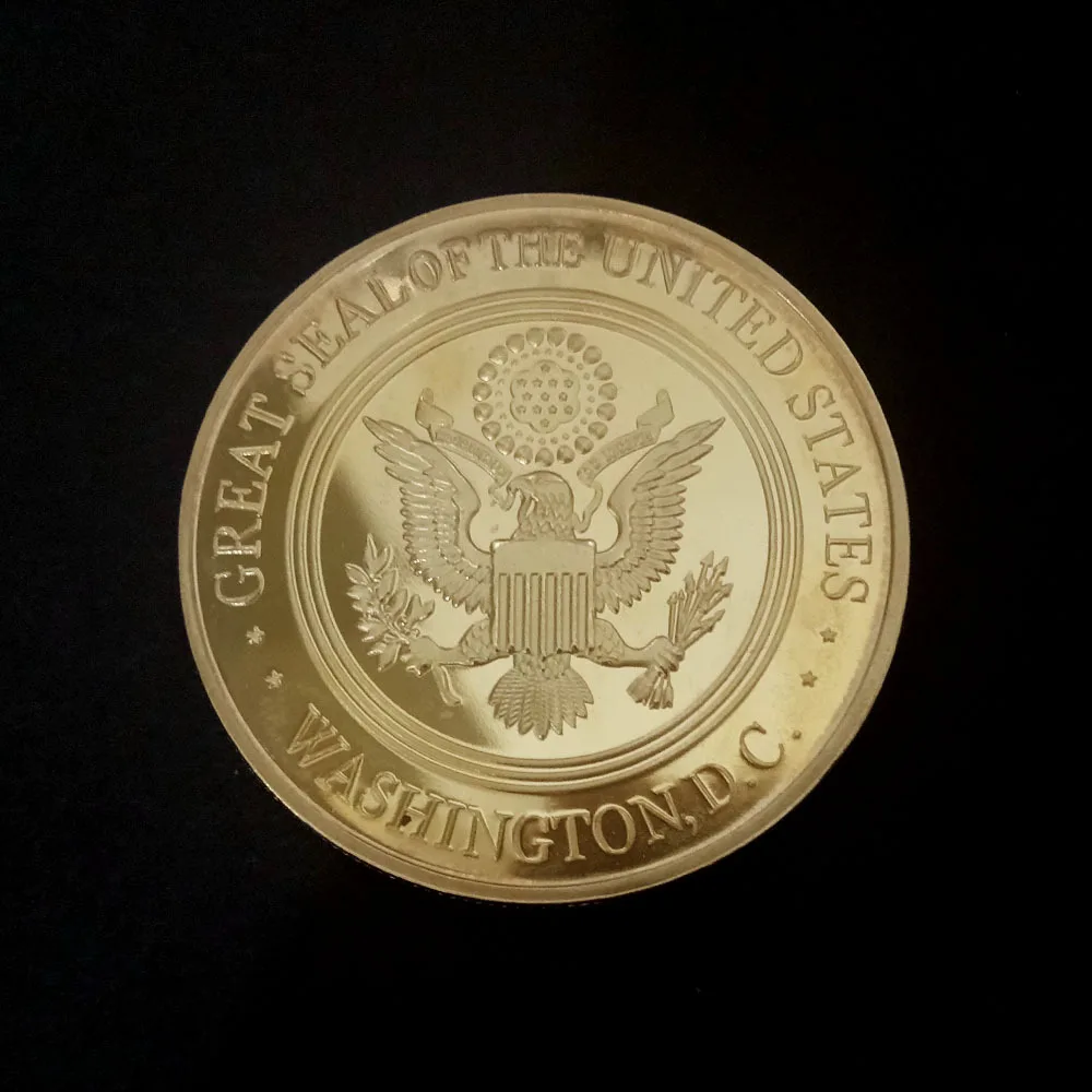 Позолоченная монета США ВМС USAF Армия USMC Береговая защита Американский свободный Тотем Орел Золотая военная медаль наградная монета коллекция