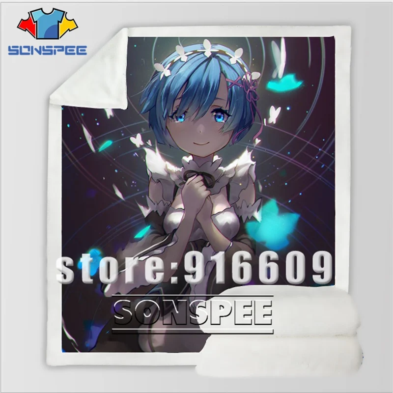 Сексуальный Re: zero двойной горничной Рам Rem Диван Постельные принадлежности офис Harajuku зимнее модное одеяло покрывало детское одеяло для путешествий одеяло для прогулок