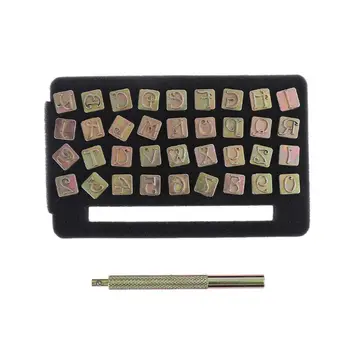 

36pcs Alphabet Letter Metal Stamp Punch with Handle Set for Leather Craft Tools
