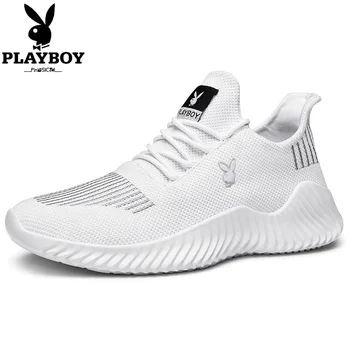 

2020 Playboy men's shoes summer new flying woven mesh shoes breathable wear-resistant sports casual fashion Sneakers