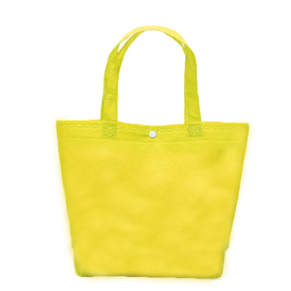 Большая Емкость Многоразовые Нетканые хозяйственные сумки высокого качества женские складные кнопки сумка-тоут продуктовые Эко сумки сумка для хранения - Цвет: Цвет: желтый