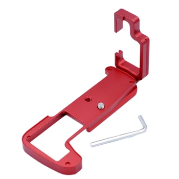 

Camera Quick Release L Plate Bracket Holder Hand Grip for Olympus OM-D EM1II E-M1II Camera(Red)
