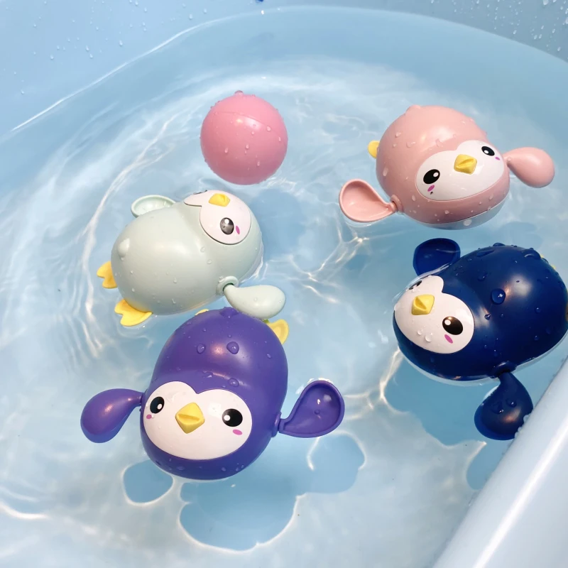 

New Baby Bath Toy Bathroom Play Water Small Colorful Penguin Children's Bath Water Spray Toys Creative Children Classic Bathing