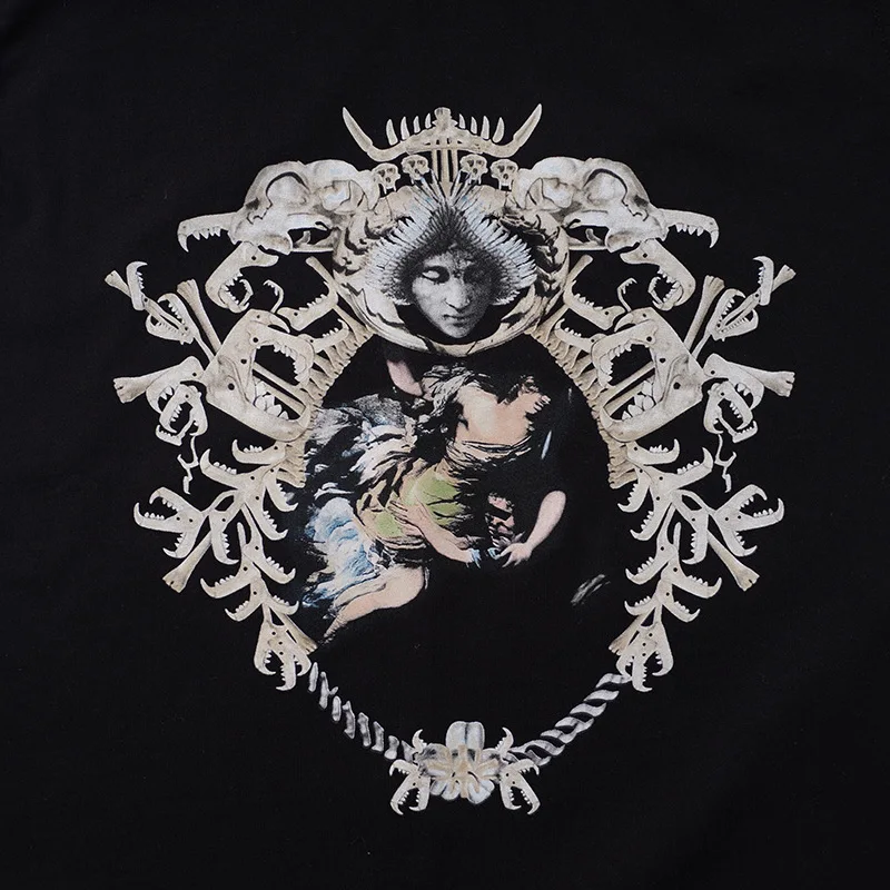 Новинка, новинка, мужские модные футболки, Grim Reaper, Звездный Топ, хип-хоп, скейтборд, уличный хлопок, майка Топы, собака# N129