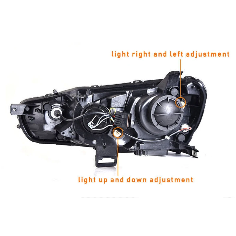 2 шт. фары Angel Eye для Mitsubishi Lancer EX 2010 2014 светодиодные DRL двухлучевые Биксеноновые