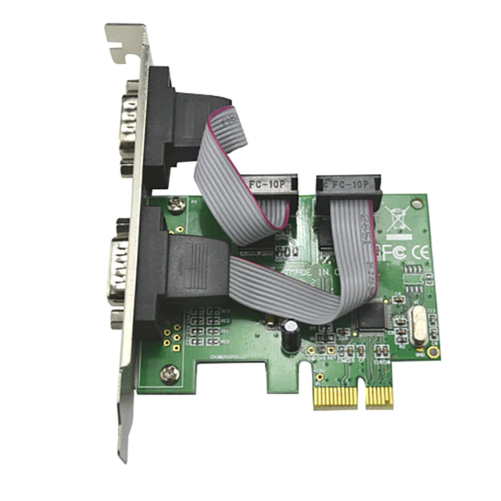 RS232 PCI-E последовательный порт расширения карты добавить на прочный плата адаптер высокоскоростной мини 9 Pin Черный конвертировать с диском WCH382L