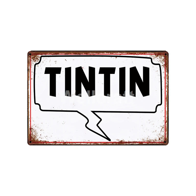 [WellCraft] TINTIN adventures жестяные вывески плакаты художественные винтажные настенные картины индивидуальность пользовательский Декор LT-1826 - Цвет: sa-6336