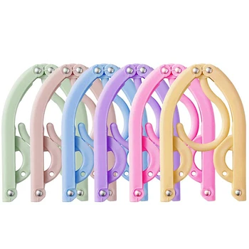

24 Pcs Hangers, Multi-Functional Plastic Travel Hangers Portable Folding Clothes Hangers - Super Bearing Collapsible-Dropship